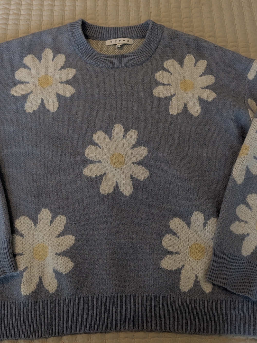 HYFVE Blue Daisy Crewneck Sweater